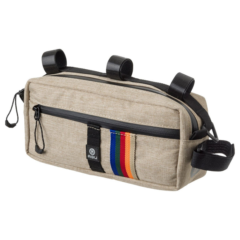 Afbeelding laden in galerijviewer, Agu bikepacking bar bag stuurtas venture - vintage - 2l - waterafstotend, reflecterend, eenvoudige montage, 100% gerecycled polyester