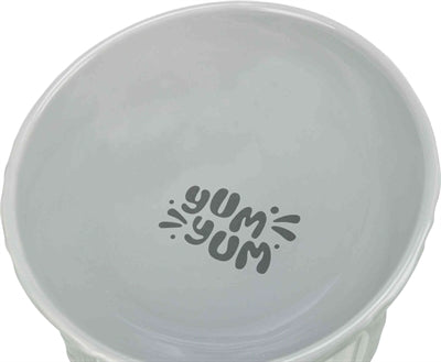 Load image into Gallery viewer, Trixie verhoogde voerbak waterbak keramiek grijs