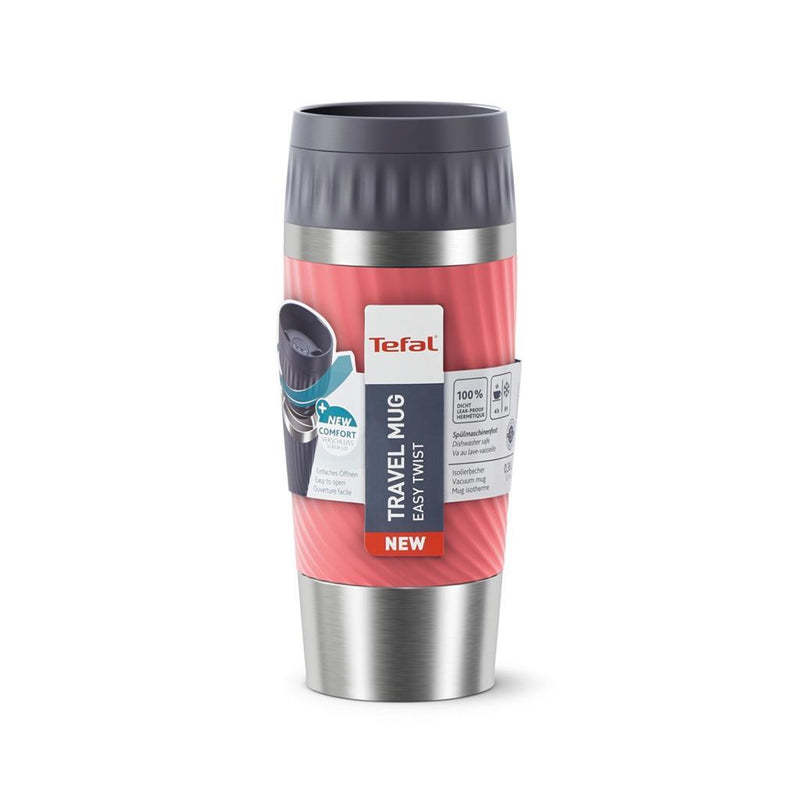 Load image into Gallery viewer, Tefal travel mug easytwist isoleerbeker 0.36l koraalrood