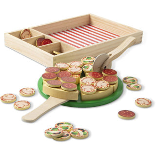 Afbeelding laden in galerijviewer, Melissa doug – houten pizzaset – 36 toppings en ingrediënten