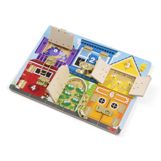 Afbeelding laden in galerijviewer, Melissa doug – houten activiteitenbord – sloten en grendels