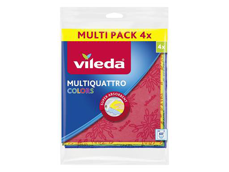 Afbeelding laden in galerijviewer, Vileda sponsdoek - 36 x 34 cm - 4 stuks - super absorberend - 4 kleuren