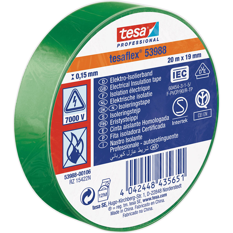 Afbeelding laden in galerijviewer, Tesa professional tesa isolatietape 19mm - 20 meter - groen