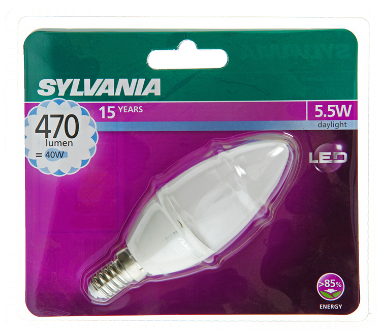 Cargue la imagen en el visor de la galería, Sylvania 1059972 - syl led kaars e14 5,5w=40w 470lm 6500k | 6 stuks