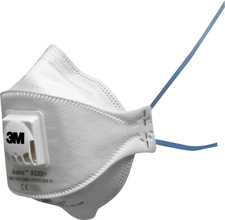 Afbeelding laden in galerijviewer, 3m 9322c2n ffp2 fijnstofmasker met uitademventiel 2 stuks