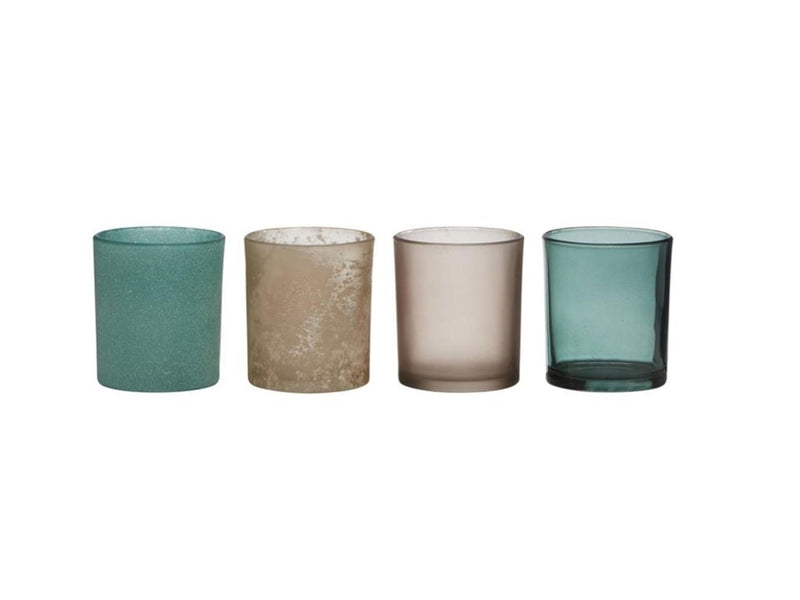 Afbeelding laden in galerijviewer, Hakbijl glass theelichthouderset 4-delig ø8xh9cm