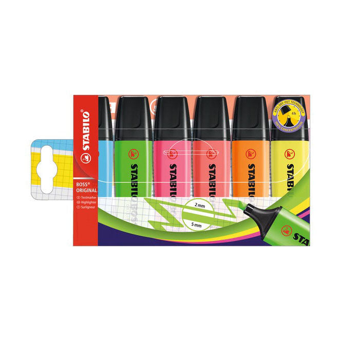Load image into Gallery viewer, Stabilo boss original - markeerstift - set met 6 stuks