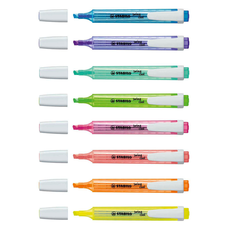 Afbeelding laden in galerijviewer, Stabilo tekstmarker swing cool 275 8-3 kleurenassortiment breed beitel 8 stuks