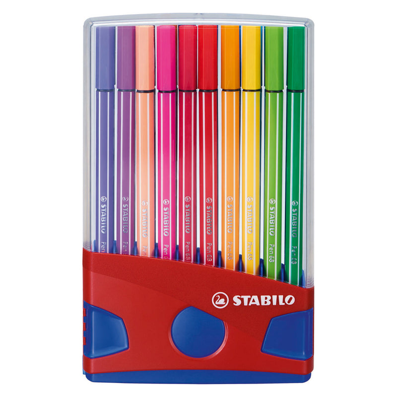 Load image into Gallery viewer, Stabilo pen 68 - viltstift - colorparade - set 20 stuks- rood