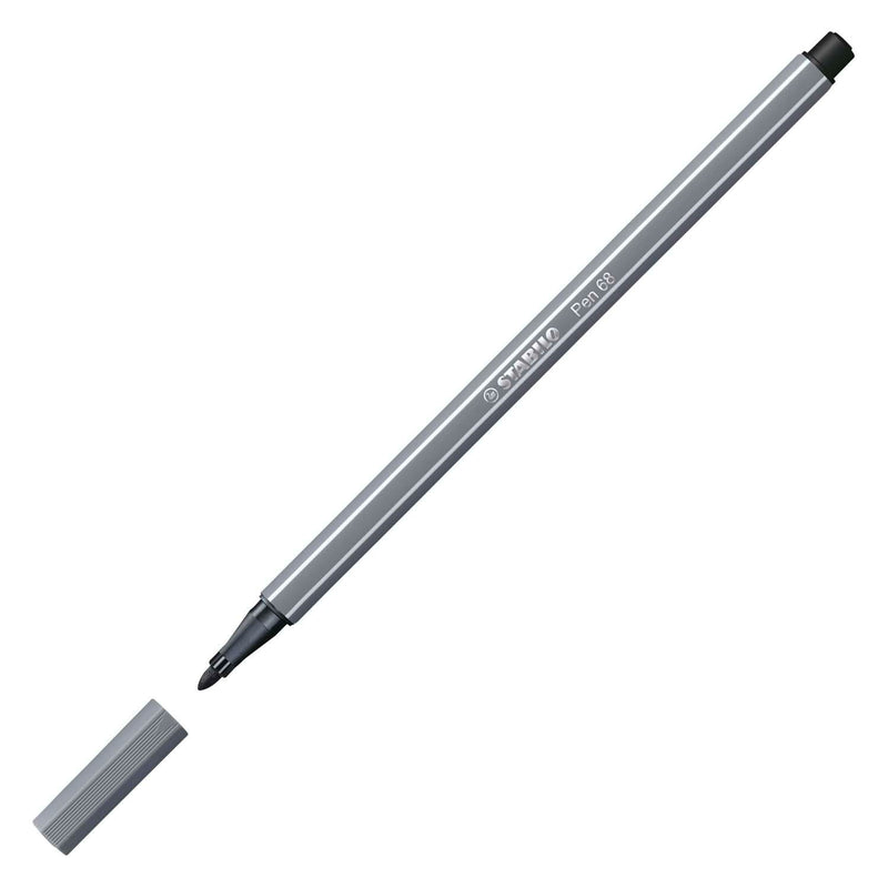 Afbeelding laden in galerijviewer, Stabilo pen 68 - viltstift - donker grijs (68 96)