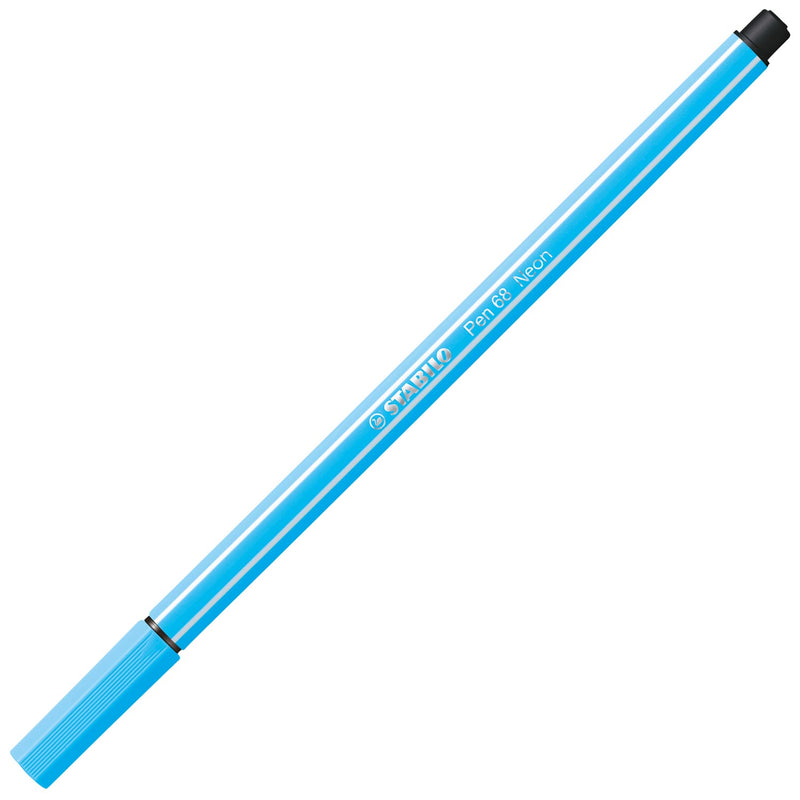 Afbeelding laden in galerijviewer, Stabilo pen 68 - viltstift - fluoriserend blauw (68 031)
