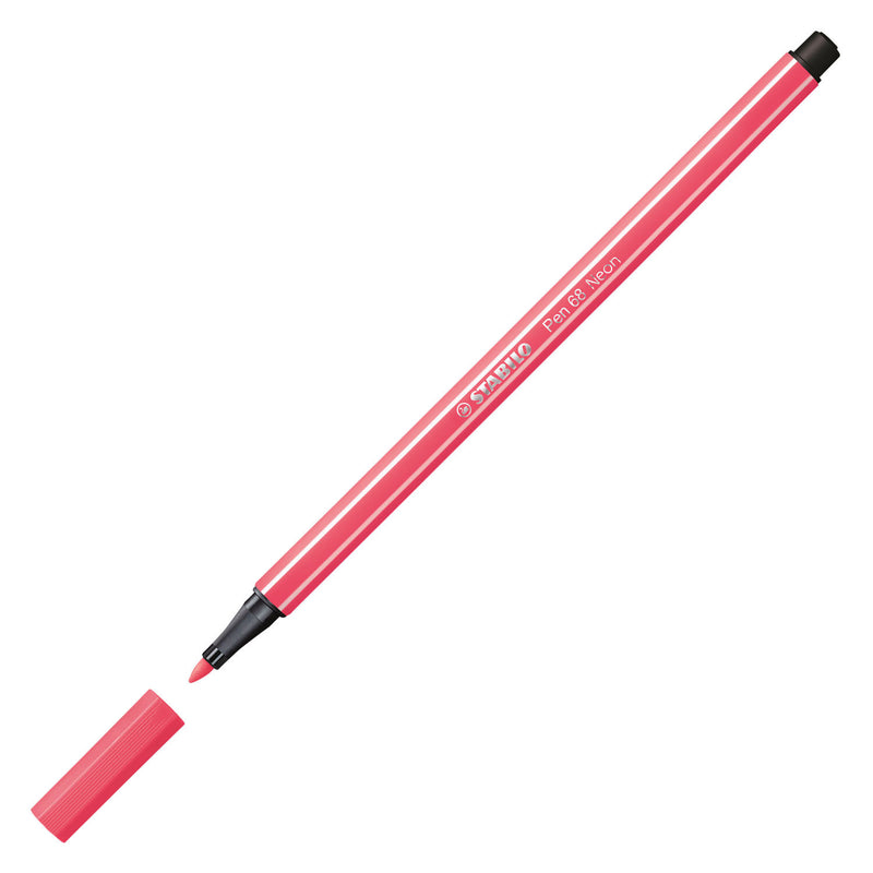 Load image into Gallery viewer, Stabilo pen 68 - viltstift - fluoriserend rood (68 040)