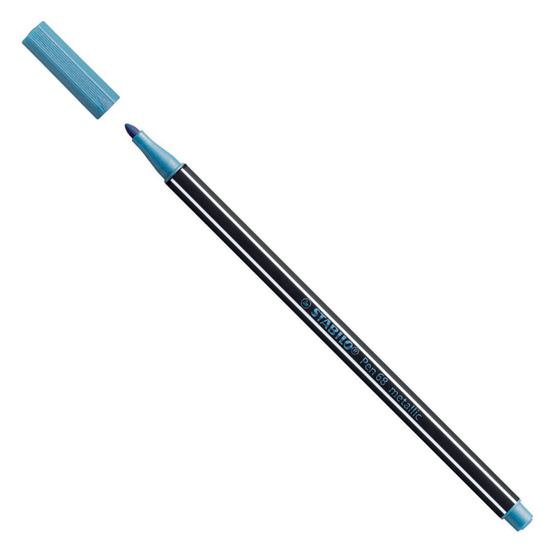 Load image into Gallery viewer, Stabilo pen 68 metallic - viltstift - blauw (68 841)