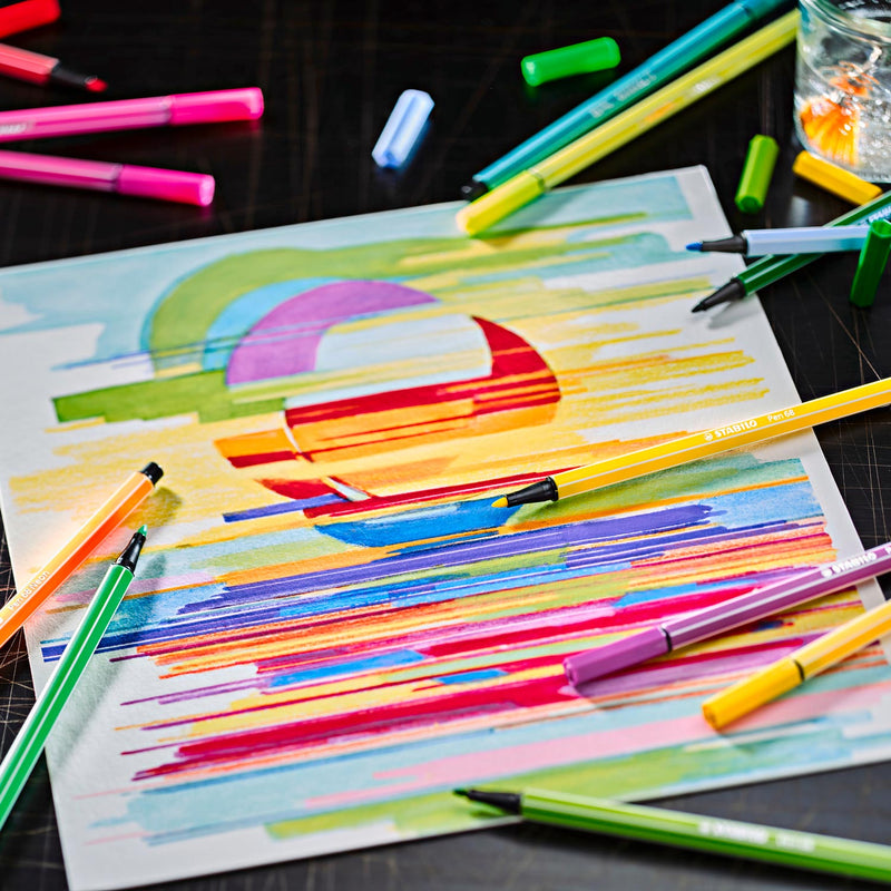 Load image into Gallery viewer, STABILO Pen 68 in Metalen Doos, 10kl.