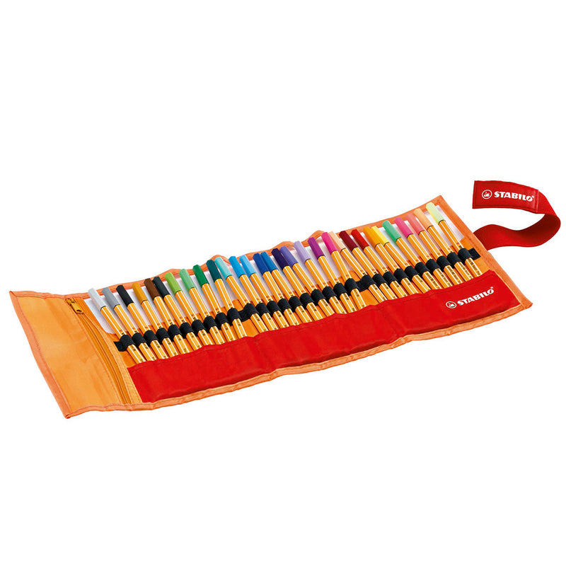 Afbeelding laden in galerijviewer, Stabilo point 88 - fineliner 0,4 mm - rollerset - 30 stuks etui - met 25 standaard + 5 neon kleuren