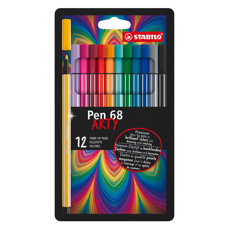 Load image into Gallery viewer, Stabilo pen 68 - viltstift - arty - set met 12 sets