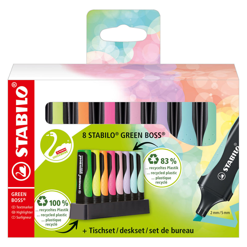 Afbeelding laden in galerijviewer, Stabilo green boss pastel - markeerstift - 8 stuks deskset
