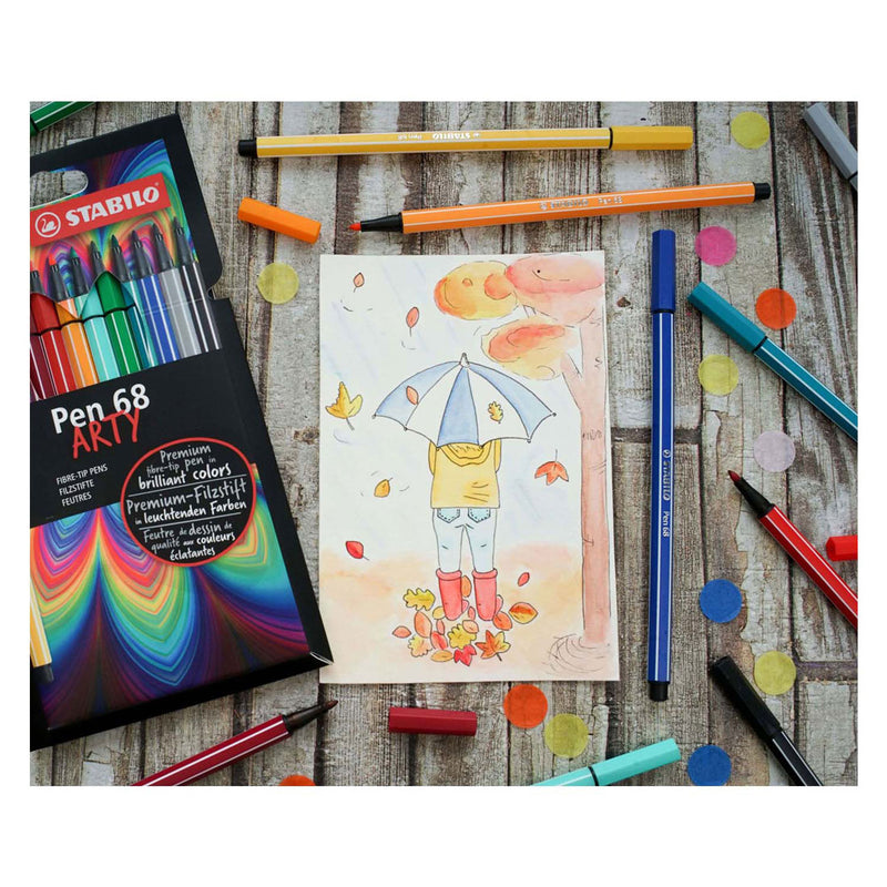 ギャラリービューアに画像をロードする, Stabilo pen 68 - viltstift - arty - set met 24 stuks