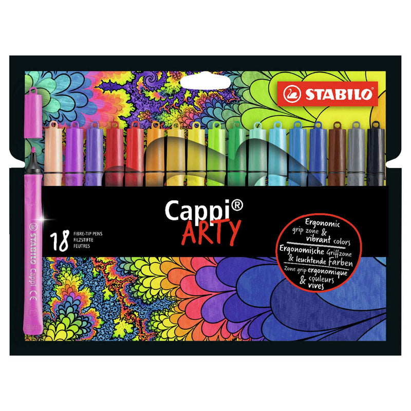 Load image into Gallery viewer, Stabilo cappi - viltstift - arty - set met 18 stuks