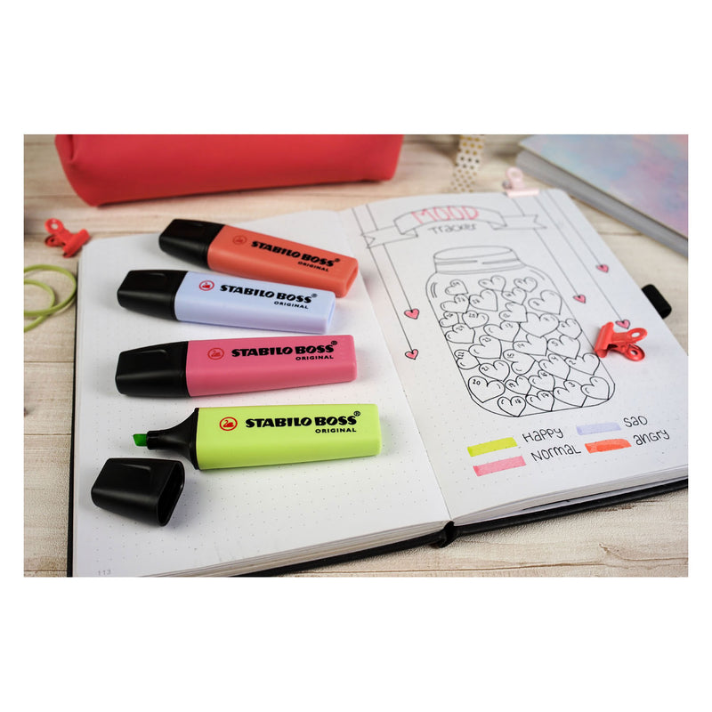 Afbeelding laden in galerijviewer, Stabilo boss original pastel - markeerstift - markeren met pastelkleuren - etui met 4 kleuren