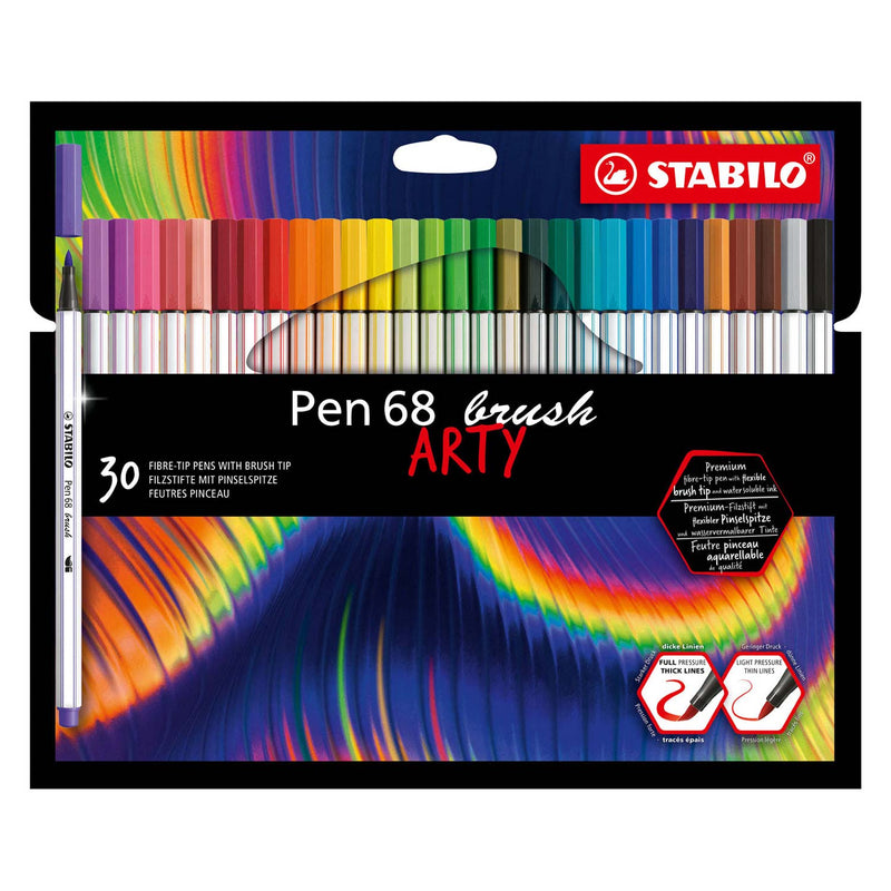 Load image into Gallery viewer, Stabilo pen 68 brush - viltstift - arty - set met 30 stuks