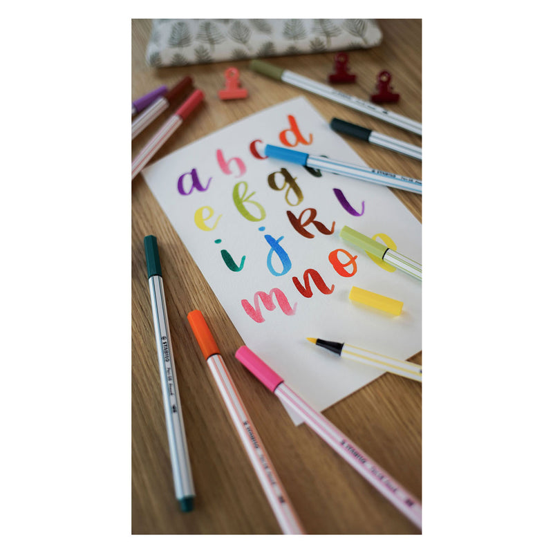 Afbeelding laden in galerijviewer, Stabilo pen 68 brush - viltstift - arty - set met 30 stuks