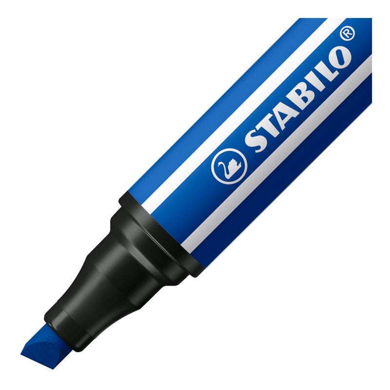 Load image into Gallery viewer, STABILO Pen 68 MAX Viltstift Met Dikke Beitelpunt Donker blauw