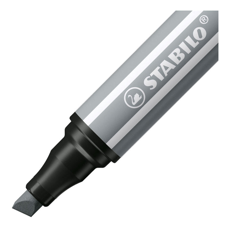 Load image into Gallery viewer, Stabilo pen 68 max - viltstift met dikke beitelpunt - middel koudgrijs
