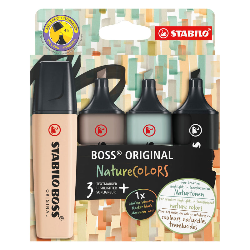 Load image into Gallery viewer, Stabilo boss original - markeerstift - set 4 stuks - naturecolors