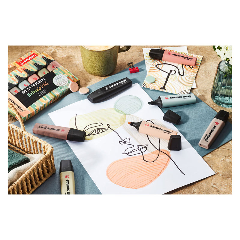 Afbeelding laden in galerijviewer, Stabilo boss original - markeerstift - set 6 stuks - naturecolors