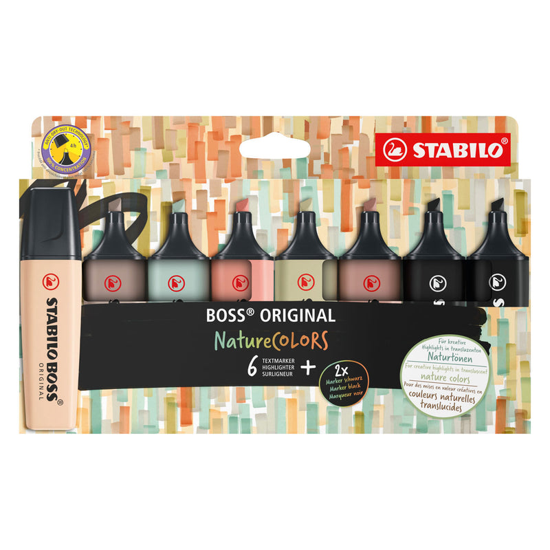 Load image into Gallery viewer, Stabilo boss original - markeerstift - set 8 stuks - naturecolors