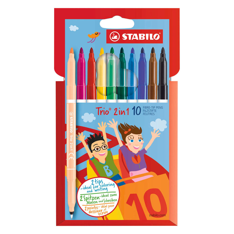 Load image into Gallery viewer, Stabilo trio 2in1 ergonomische kleurpotloden - 10dlg.