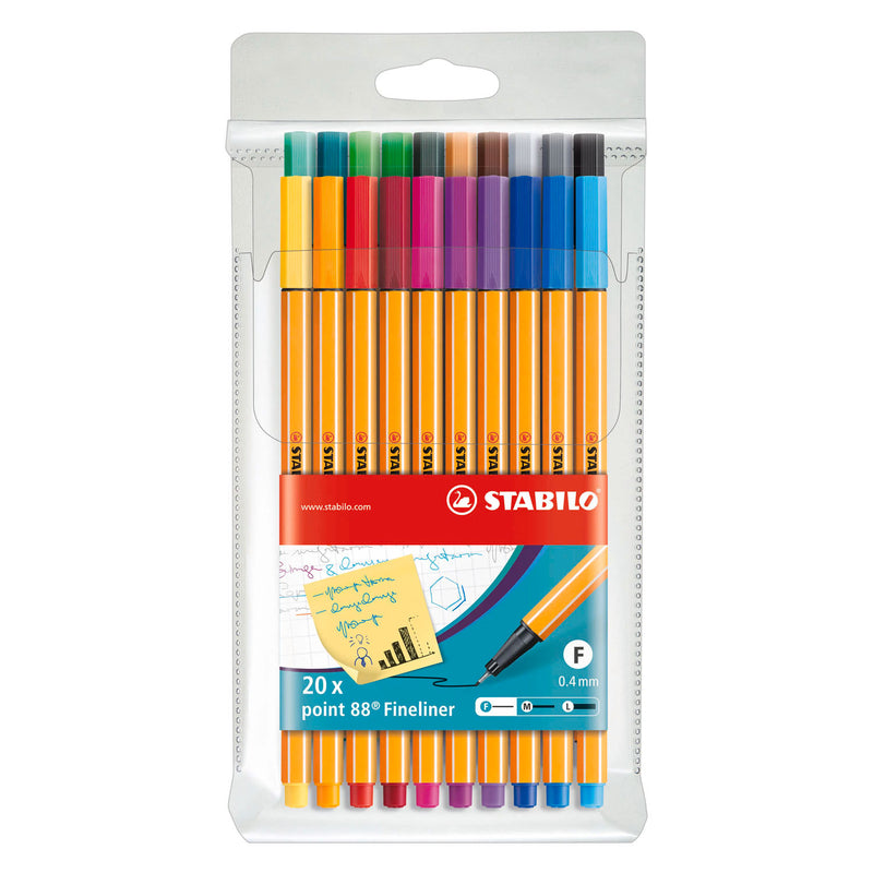 Load image into Gallery viewer, Stabilo point 88 fineliners in etui - 20dlg.
