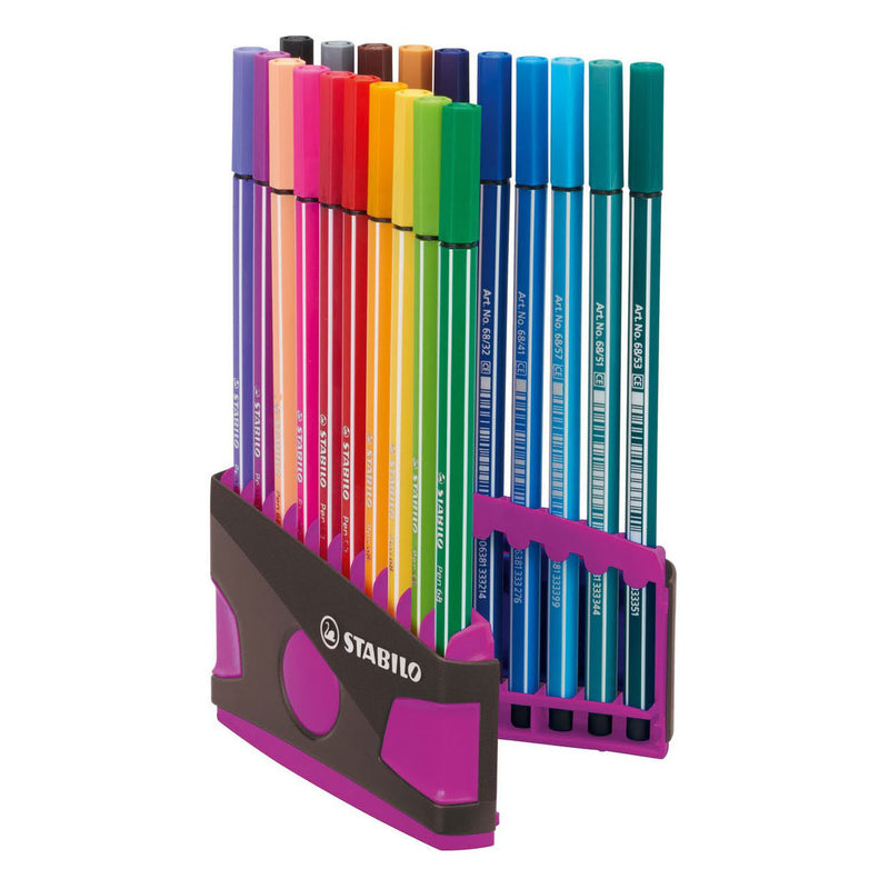 Load image into Gallery viewer, Stabilo pen 68 colorparade viltstiften roze antraciet - 20dlg.