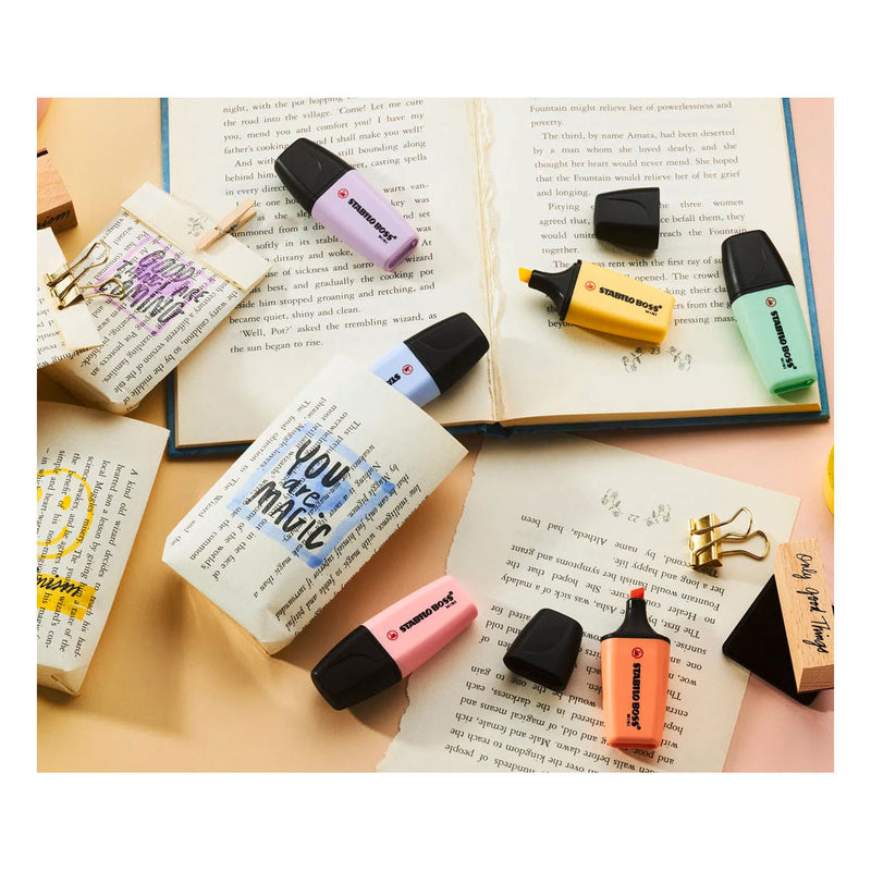 Afbeelding laden in galerijviewer, Stabilo tekstmarker boss mini 07 6-2-01 kleurenassortiment beitelpunt 5mm 6 stuk