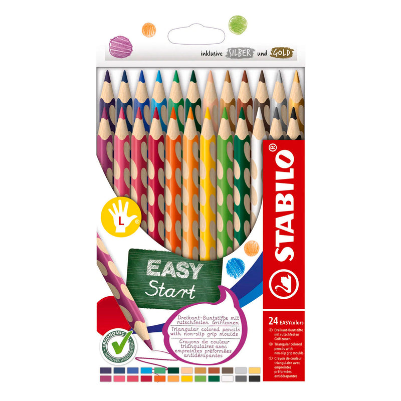 Afbeelding laden in galerijviewer, Stabilo easycolors linkshandige kleurpotloden - 24dlg.
