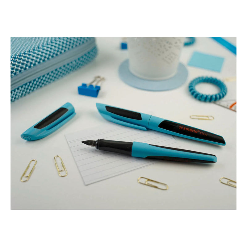 Afbeelding laden in galerijviewer, Stabilo flow vulpen - blauw