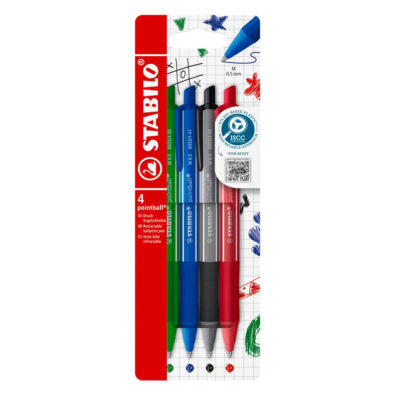 Afbeelding laden in galerijviewer, Stabilo pointball colorful balpennen - 4dlg.