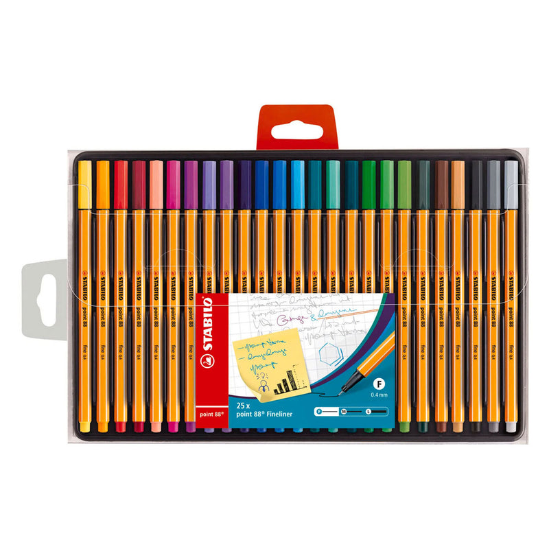 Afbeelding laden in galerijviewer, Stabilo point 88 fineliners in etui - 25dlg.