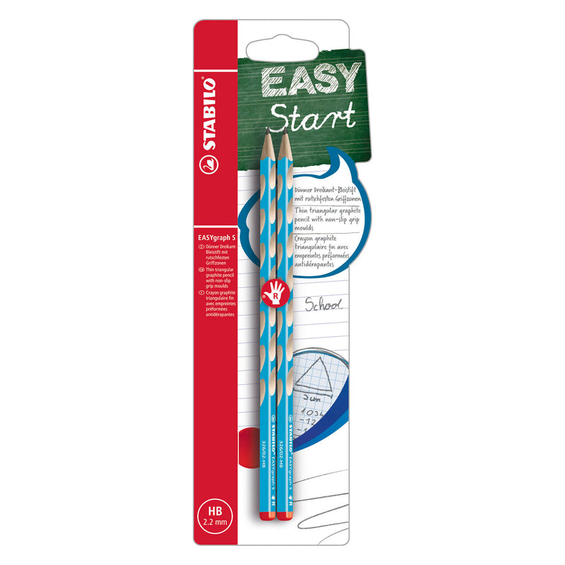 Load image into Gallery viewer, Stabilo easygraph s hb rechtshandige grafietpotloden licht blauw - 2st.
