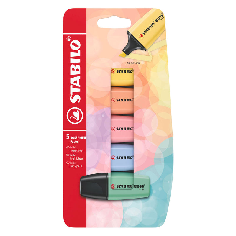 Afbeelding laden in galerijviewer, Stabilo boss mini pastel markeerstiften - 5dlg.