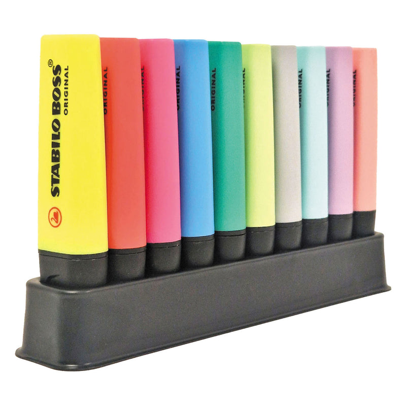 Afbeelding laden in galerijviewer, Stabilo boss original pastel markeerstiften bureau set - 10dlg.