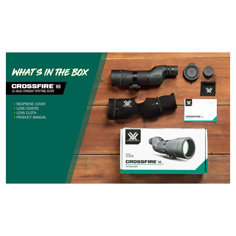 Load image into Gallery viewer, Vortex crossfire hd 16-48x65 spotting scope recht