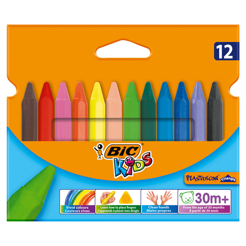 ギャラリービューアに画像をロードする, Bic kids plastidecor triangle kleurkrijt, 12st.
