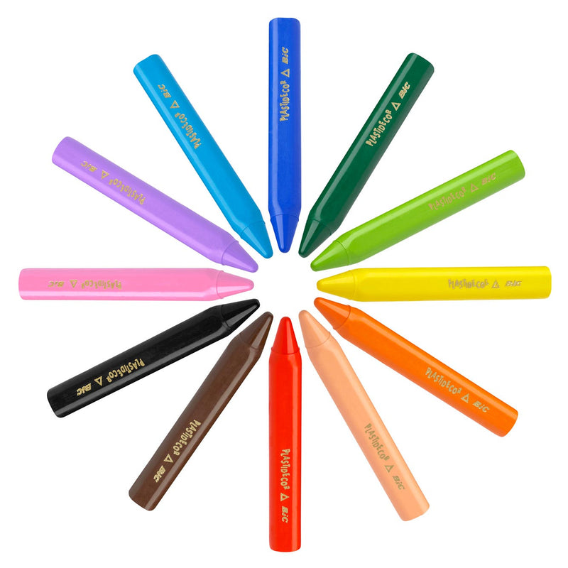 Afbeelding laden in galerijviewer, Bic kids plastidecor triangle kleurkrijt, 144st.