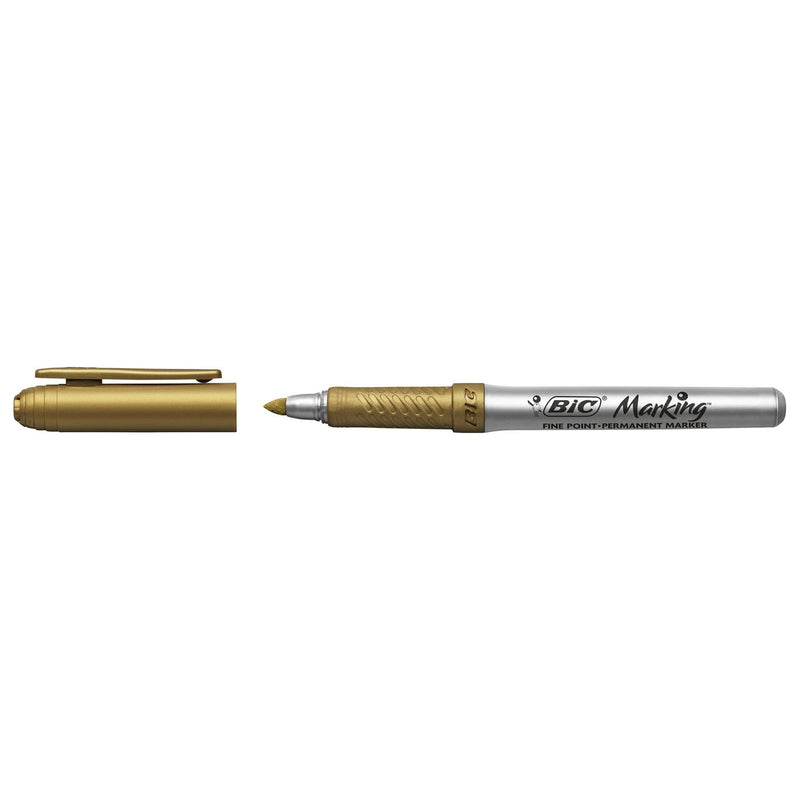 Load image into Gallery viewer, Bic permanent marker goud en zilver