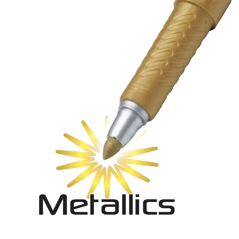 Load image into Gallery viewer, Bic permanent marker goud en zilver