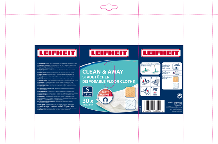 Afbeelding laden in galerijviewer, Leifheit 1064782 - clean away dust magnet 30 doekjes | 6 stuks