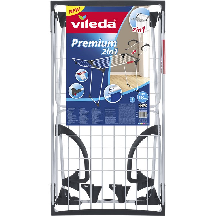 Afbeelding laden in galerijviewer, Vileda 1063731 - droogrek tafel premium 2in1 | 1 stuks