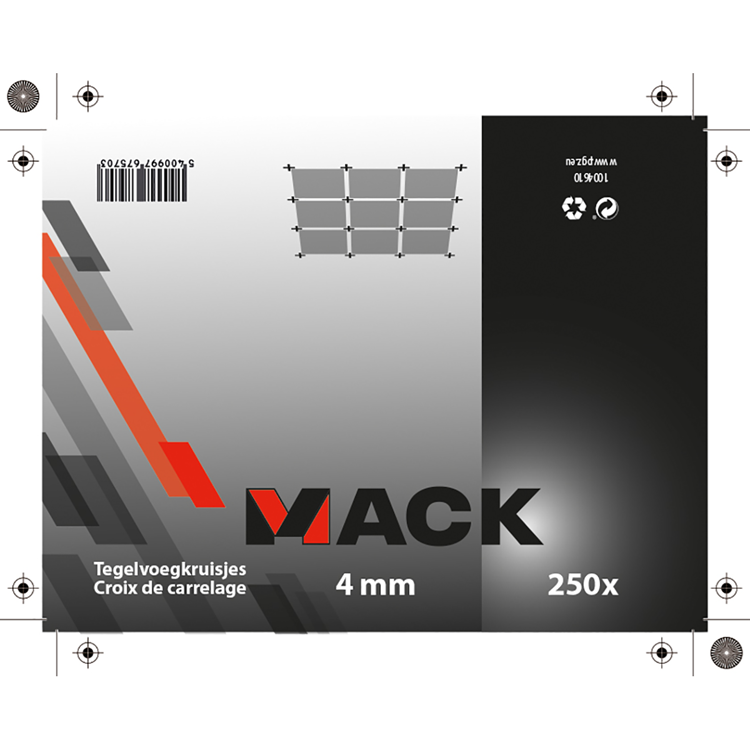 Afbeelding laden in galerijviewer, Mack 1004610 - tegelvoegkruisjes 4mm 250st | 10 stuks
